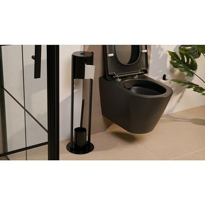 Camargue WC-Kombi-Bürstengarnitur (Höhe: 71,5 cm, Schwarz)
