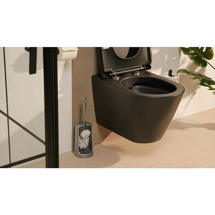 Poseidon WC-Bürstengarnitur Kuba Lux (Silber, Kunststoff)
