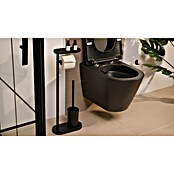 Camargue Garnitura WC četka s držačem papira Salsa  (Visina: 67,5 cm, Crna, Mat) | BAUHAUS