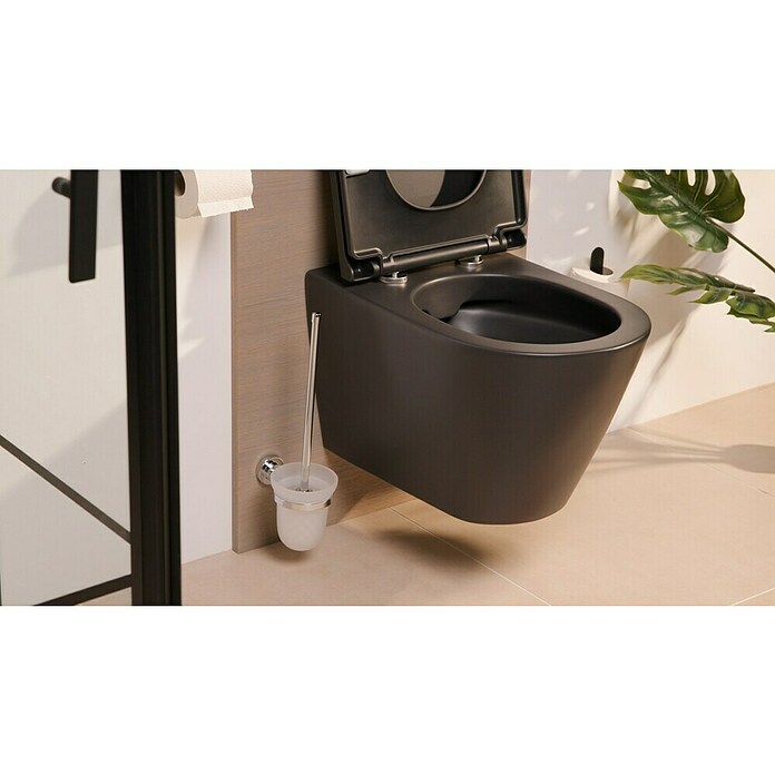 Camargue Lyon WC-Bürstengarnitur (Mit Halterung, Chrom, Glänzend)