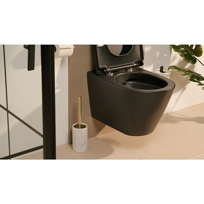 Camargue WC-Bürstengarnitur Marmel (Polyresin, Weiß) | BAUHAUS