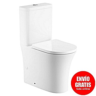 Camargue Pack de WC Malta (Sin borde de descarga, Sin esmalte especial, Forma de descarga: Por separado, Salida WC: Horizontal, Blanco)