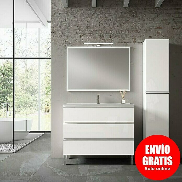 Mueble de lavabo Celia (45 x 100 x 85 cm, Blanco) | BAUHAUS