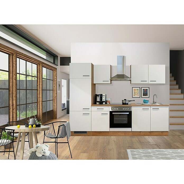 Flex-Well Avila Küchenzeile Typ 1 (Breite: 270 cm, Höhe: 200 cm, Magnolia, Mit Elektrogeräten) | BAUHAUS
