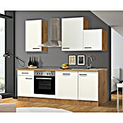 Flex-Well Avila Küchenzeile Typ 1 (Breite: 220 cm, Höhe: 234 cm, Magnolia, Mit Elektrogeräten, Mit Dunstabzugshaube 6091 H) | BAUHAUS