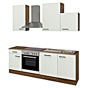 Flex-Well Avila Küchenzeile Typ 1 (Breite: 220 cm, Höhe: 234 cm, Magnolia, Mit Elektrogeräten, Mit Dunstabzugshaube 6091 H) | BAUHAUS