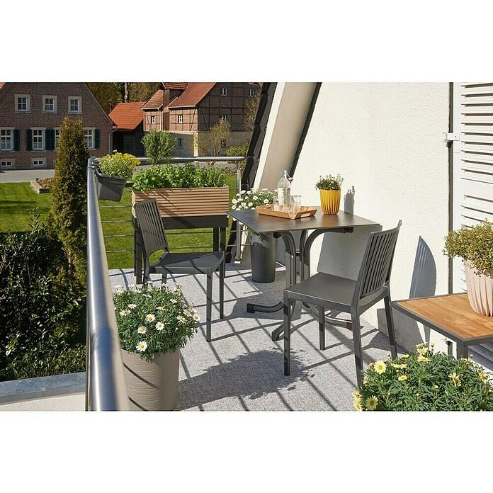 Siena Garden Urban Lights Gartenmöbel-Set (5 -tlg., Polypropylen, Taupe/Anthrazit, Stapelbar) | BAUHAUS