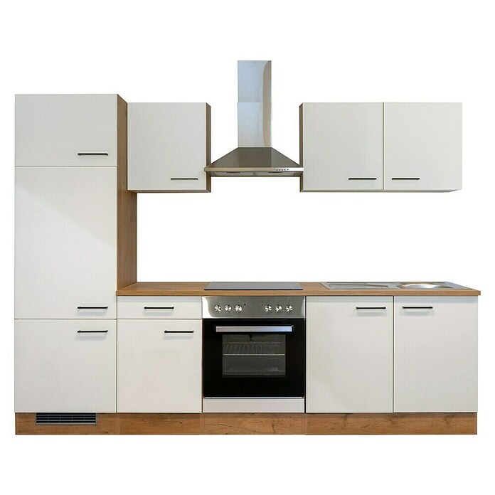 Flex-Well Avila Küchenzeile Typ 1 (Breite: 270 cm, Höhe: 200 cm, Magnolia, Mit Elektrogeräten) | BAUHAUS