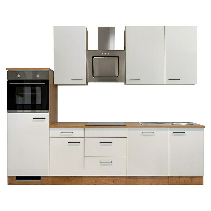 Flex-Well Avila Küchenzeile Typ 1 (Breite: 280 cm, Höhe: 234 cm, Magnolia, Mit Elektrogeräten) | BAUHAUS