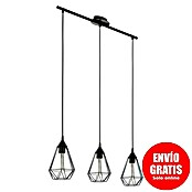Eglo Tarbes Lámpara colgante (3 × 60 W, Negro, L x An x Al: 79 x 17,5 x 110 cm)