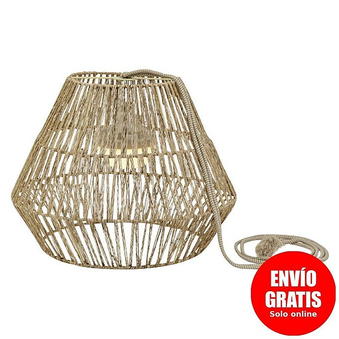 New Garden Sisine Lámpara colgante redonda batería (9 W, Marrón, Ø x Al: 40 cm x 30,5 mm) | BAUHAUS