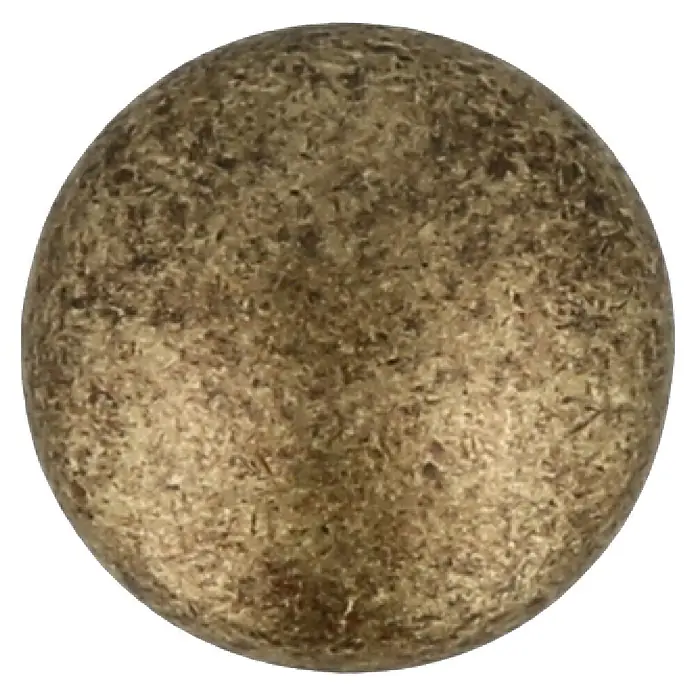 Rei Möbelknopf - Durchmesser: 20 mm, Antikes Messing, L x H: 20 x 20 mm - Runder, altmessingfarbener Zierniet.