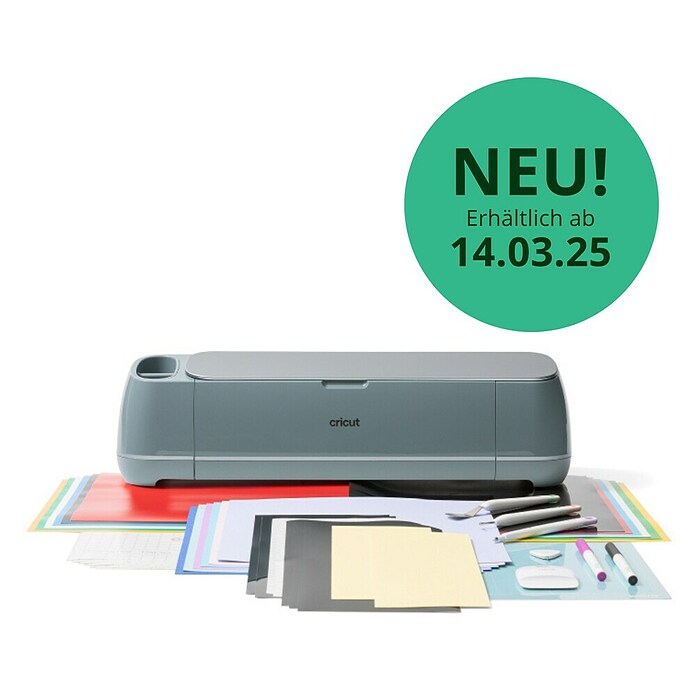 Cricut Maker Plotter de corte Maker 4 Essentials-Bundle (Gris/ Verde, Bluetooth, Ancho de corte: 29,7 cm, Longitud de corte: 3,6 m) | BAUHAUS