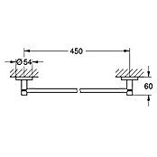 Grohe Essentials Badetuchhalter (Breite: 50,4 cm, Chrom, Glänzend)