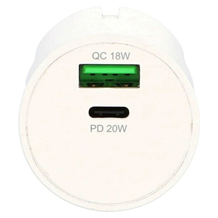 Voltomat USB-Adapter Mini USB A & USB C (Farbe: Weiß) | BAUHAUS