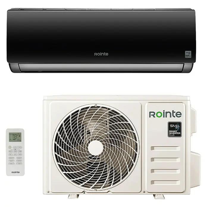Rointe Aire acondicionado Inverter RX10 - 3.000 W, 3.000 W, 22 m², Negro - La imagen muestra un aire acondicionado Rointe, con unidad interior y exterior, ideal para espacios modernos.