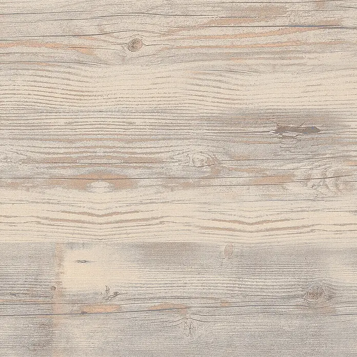 Terrassenfliese Skandinavia 2.0 - 40 x 120 x 2 cm, Grau/Beige, Matt - Helle Naturholzstruktur mit ausgeprägter Maserung und Astlöchern, im verwitterten, gebleichten Look.