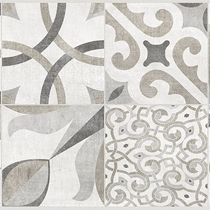 Atlas Concorde Solution Yorkshire Feinsteinzeugfliese Cementina - 30 x 60 cm, Grau Mix Dekor, Matt - Musterfliesen in Grau- und Beigetönen mit einem dekorativen, gemischten Design für Boden- oder Wandverkleidungen.