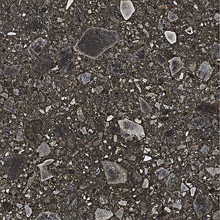 Feinsteinzeugfliese Terrazzo Ceppo (59,7 x 119,7 cm, Schwarz, Matt)