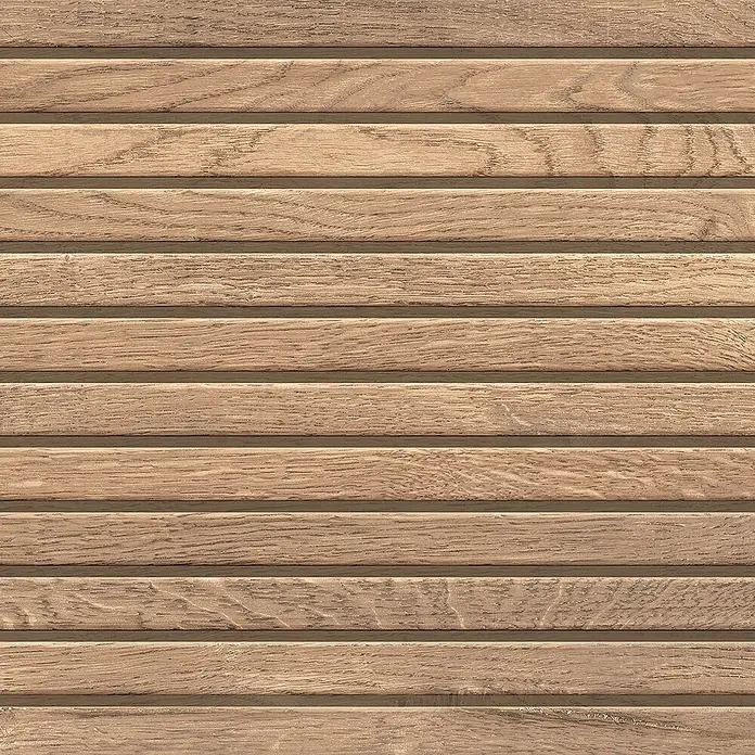 Wandfliese Boseli Wood - 29,8 x 59,8 cm, Braun, Matt - Holzpaneele in warmen Brauntönen mit ausgeprägter Maserung, ideal für Wandverkleidungen und Innenausbau mit natürlichem Flair.