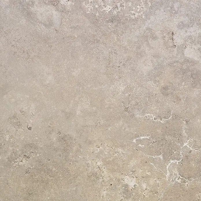 Feinsteinzeugfliese Tivoli Stone - 60 x 119,5 cm, Stärke: 7 mm, Shell, Matt - Helle beige melierte Natursteintextur.