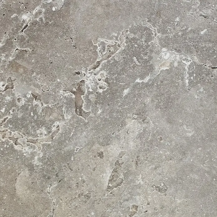 Feinsteinzeugfliese Tivoli Stone - 29,7 x 59,7 cm, Stärke: 7 mm, Smoke, Matt - Graue Marmorfliese mit natürlichen Mustern, ideal für stilvolle Boden- und Wandgestaltungen.