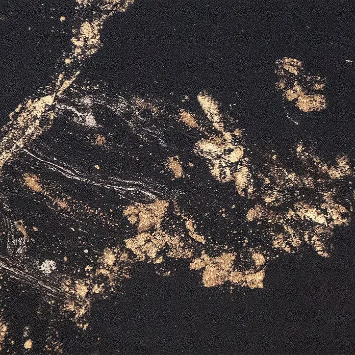 Opiart Feinsteinzeugfliese Oro - 59,7 x 119,5 cm, Schwarz/Gold, Glänzend - Strukturierte Oberfläche in Schwarz und Gold.