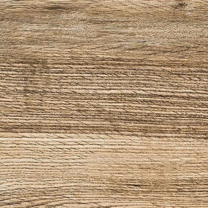 Terrassenfliese Strobus - 40 x 120 x 2 cm, Oak/Braun, Matt - Helle braune Holzmaserung mit horizontalen Linien.