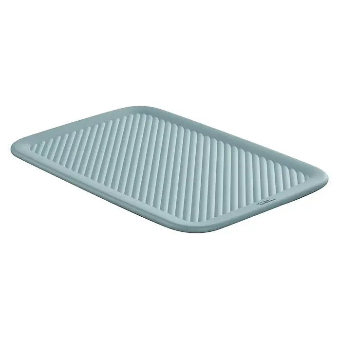 Tatay Baobab Tapa para cesta - 18,7 x 27,8 x 0,7 cm, Azul - Estera de secado azul de silicona con crestas que facilita el secado de platos y el drenaje del agua.