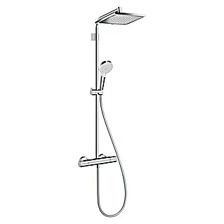 Hansgrohe Sistema de ducha Crometta E240 (Número de tipos de chorro: 2 ud., Distancia entre orificios: 75 cm - 85 cm, Cromo)