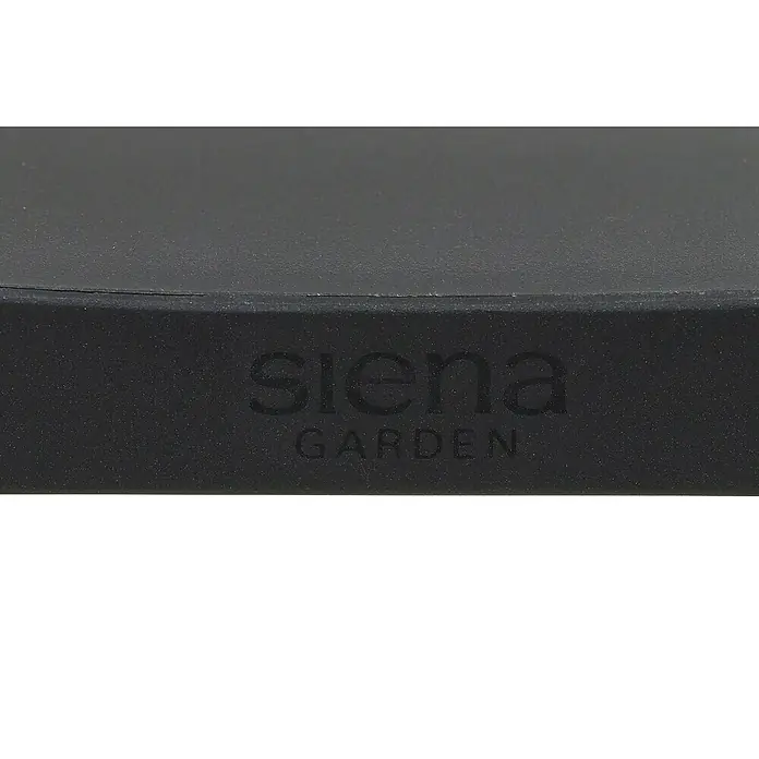 Siena Garden Urban Lights Gartenmöbel-Set Lane Stuhl/Paco Tisch - 5 -tlg., Polypropylen, Anthrazit - Nahaufnahme eines Produkts von Siena Garden mit dem Firmenlogo, das das elegante Design und die Qualität der Gartenprodukte hervorhebt.