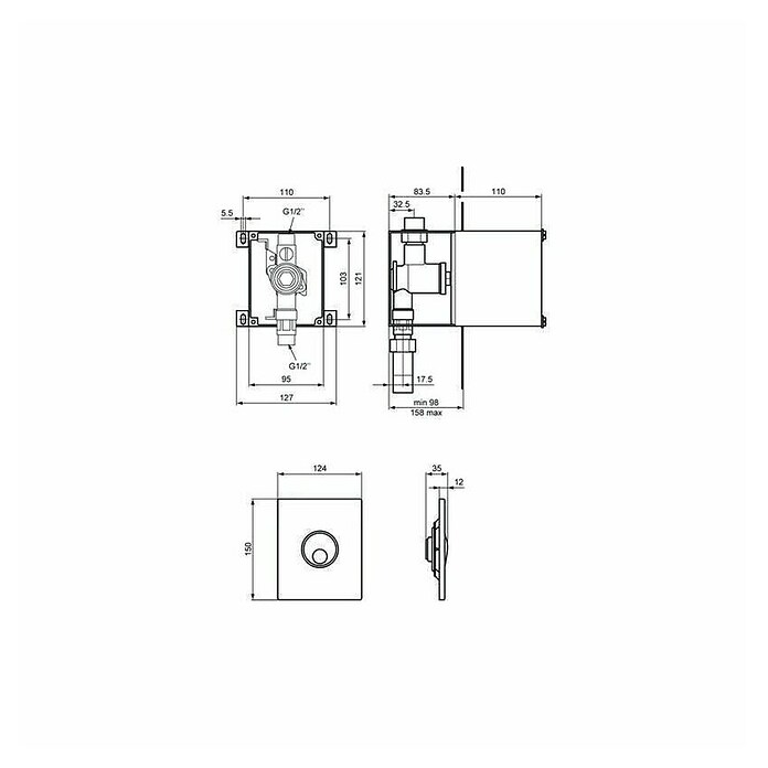 Ideal Standard Bedieningspaneel Prosys (Wit) | BAUHAUS