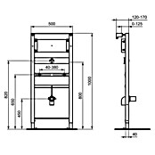 Ideal Standard Set voor montage Urinoir inbouw (Staal) | BAUHAUS
