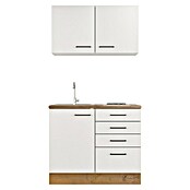 Flex-Well Avila Miniküche (Breite: 100 cm, Magnolia, Mit Elektrogeräten) | BAUHAUS