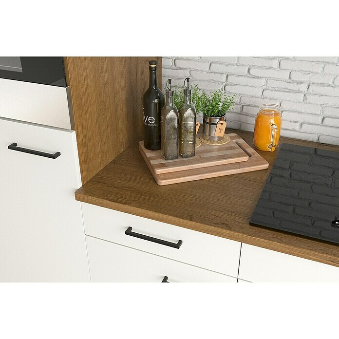 Flex-Well Avila Küchenzeile Typ 1 (Breite: 220 cm, Höhe: 234 cm, Magnolia, Mit Elektrogeräten, Mit Dunstabzugshaube 6091 H) | BAUHAUS