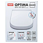 Tatay Tapa de WC Optima Square (Plástico, Blanco, Con caída amortiguada) | BAUHAUS