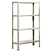 Simonrack Metall-Schwerlastregal Home Classic Mini (L x B x H: 30 x 80 x 160 cm, Traglast: 100 kg/Boden, Anzahl Böden: 4 Stk., Weiß)