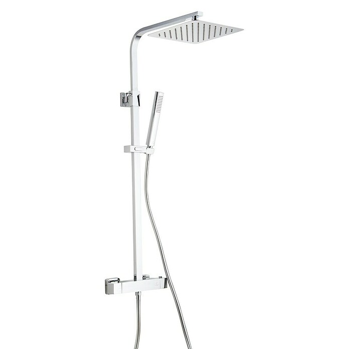 Camargue Hoofddoucheset Glymur (Met thermostaatkraan, In hoogte verstelbaar: 78 - 114 cm, Verchroomd)