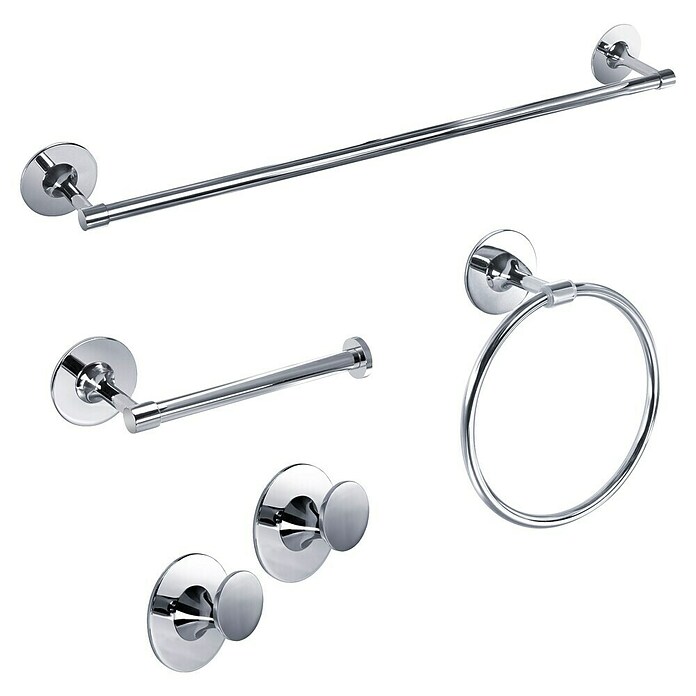Set de baño Atik (Cromo, Brillante, 5 pzs.) | BAUHAUS