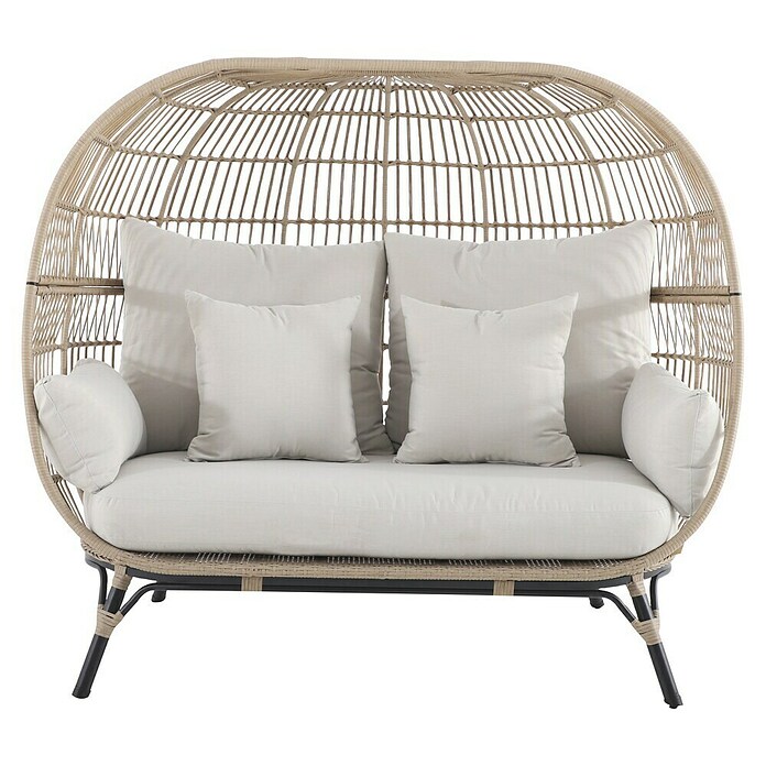 Garten-Loungesessel Larissa (Beige, Polyrattan) | BAUHAUS