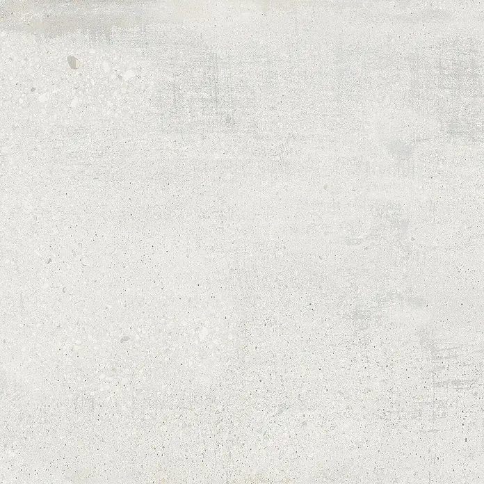 Feinsteinzeugfliese Bond - 60 x 120 cm, Weiß, Matt - Hellgraue, strukturierte Betonoberfläche.