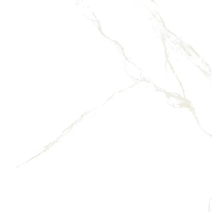 Feinsteinzeugfliese Marble Neo Cala - 60 x 120 cm, Weiß/Gold, Glänzend - Elegante weiße Marmorfliese mit zarten grauen Adern. Ideal für stilvolle Boden- und Wandgestaltungen im Innenbereich.