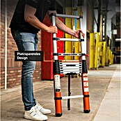 Batavia Escalera telescópica Giraffe Air (Número de peldaños: 9 ud., Altura de trabajo: 370 cm, Carga soportada: 150 kg, Aluminio) | BAUHAUS