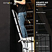 Batavia Escalera telescópica Giraffe Air (Número de peldaños: 9 ud., Altura de trabajo: 370 cm, Carga soportada: 150 kg, Aluminio) | BAUHAUS