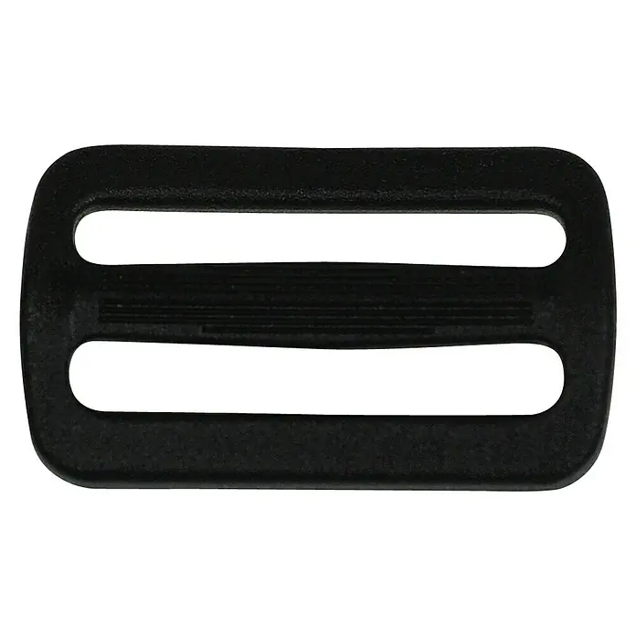 Stabilit Gurtspanner - Für Seildurchmesser: 40 mm, Schwarz, Flach, 2 Stk. - Schwarze Tri-Glide-Schnalle, perfekt für das Anpassen von Gurten und Riemen. Ein robustes Zubehör für verschiedene Anwendungen.