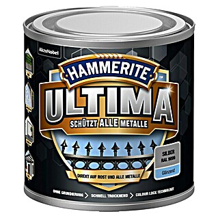 Hammerite Ultima Metall-Schutzlack (RAL 9006, Silber, 250 ml, Glänzend, Wasserbasiert)