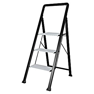 Batavia Escalera de tijera (Número de peldaños: 3 ud., Carga soportada: 150 kg)