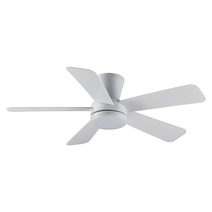 Cristal Record Ventilador de techo Benda 5 (Blanco, 101 cm, 28 W, Blanco cálido) | BAUHAUS