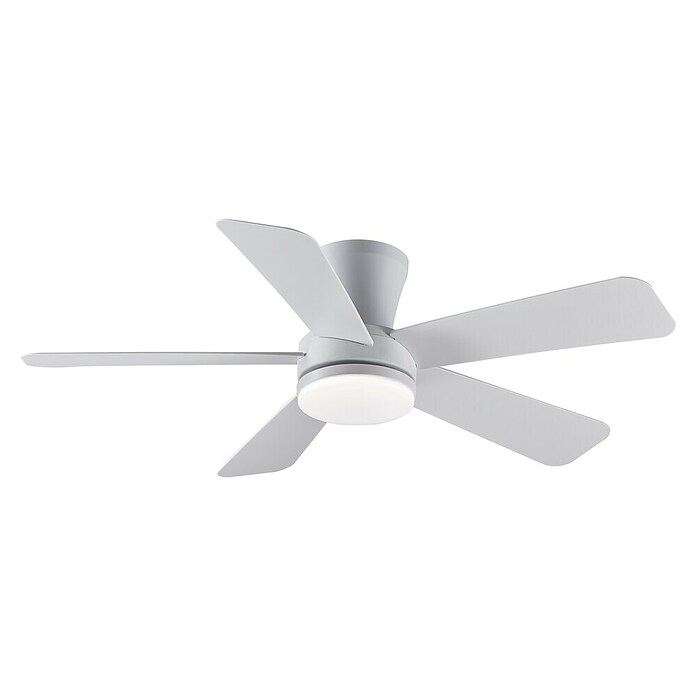 Cristal Record Ventilador de techo Benda 5 (Blanco, 101 cm, 28 W, Blanco cálido) | BAUHAUS