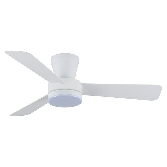Cristal Record Ventilador de techo Benda 3 (Blanco, 101 cm, 28 W, Blanco cálido) | BAUHAUS